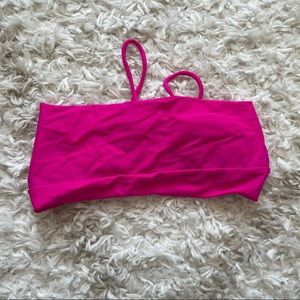 Pink Bandeau Bikini Top